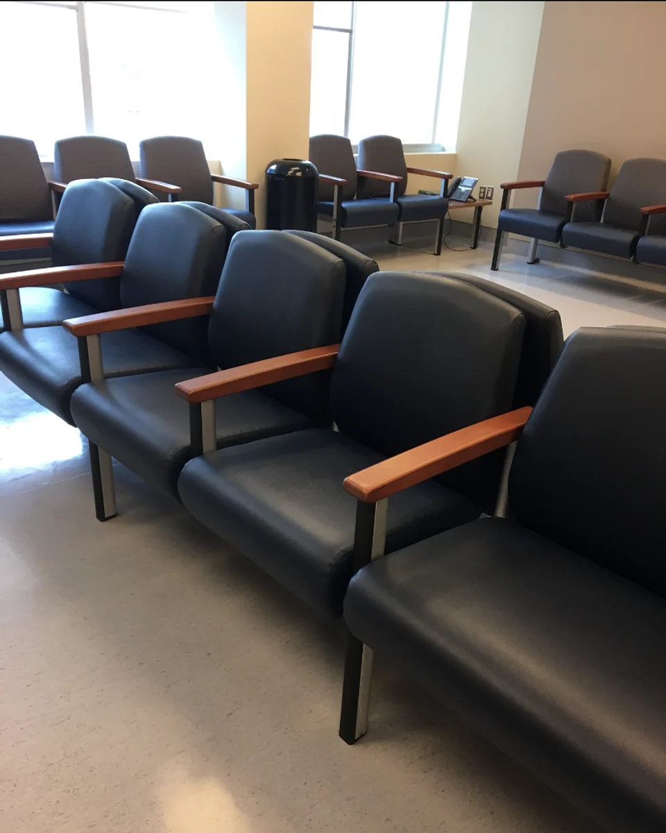 Restored office and reception seating